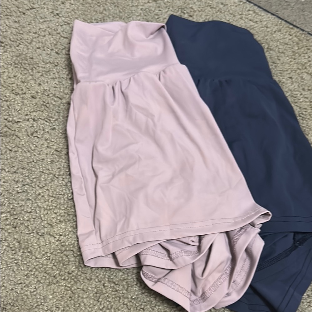 Pink and Blue Halara Shorts